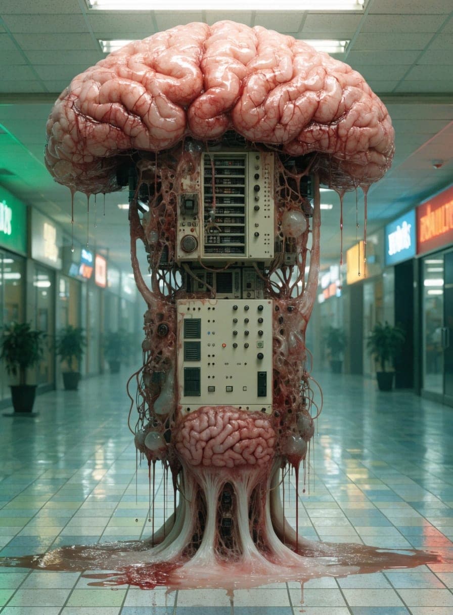 A cronenberg bio device a beige industrial contro