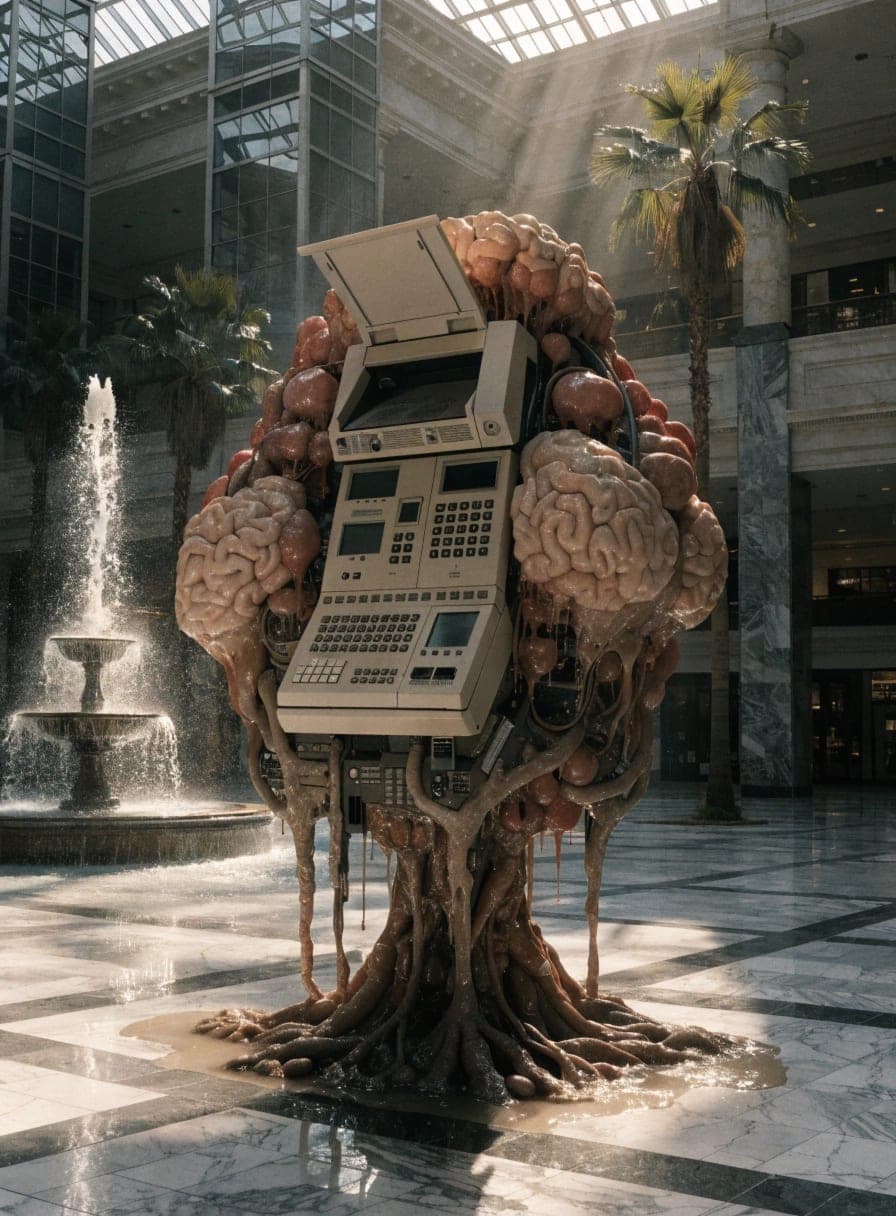 A cronenberg bio machine a massive beige 1980s of